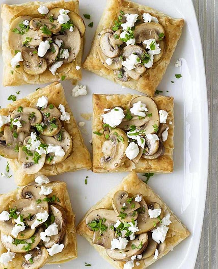 Mini Mushroom and Goat Cheese Tarts
