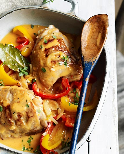 Pressure-cooker chicken with capsicum