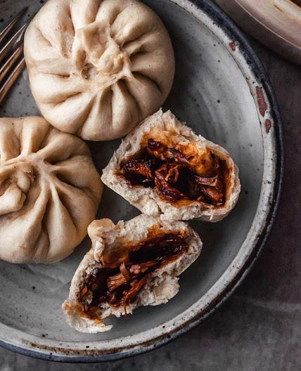 Vegan Steamed Pork Buns / Char Siu Bao