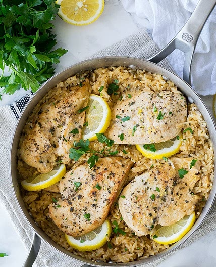 Lemon Chicken Rice Skillet