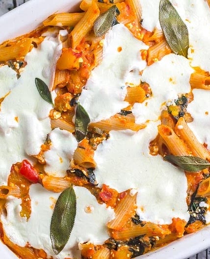 Low FODMAP Roasted Pumpkin Baked Pasta