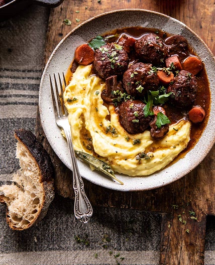 30 Minutes Coq au Vin Chicken Meatballs