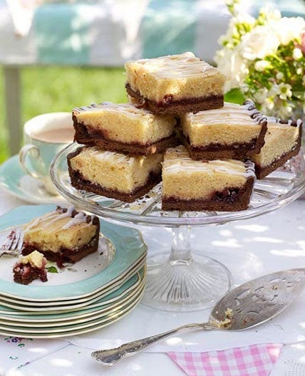 Chocolate Cherry Bakewell Slice