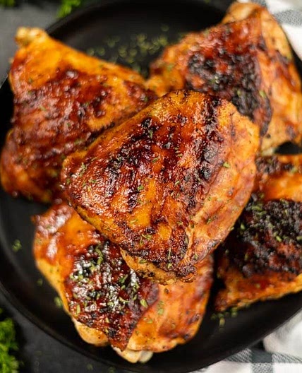 Grilled BBQ Chicken Thighs