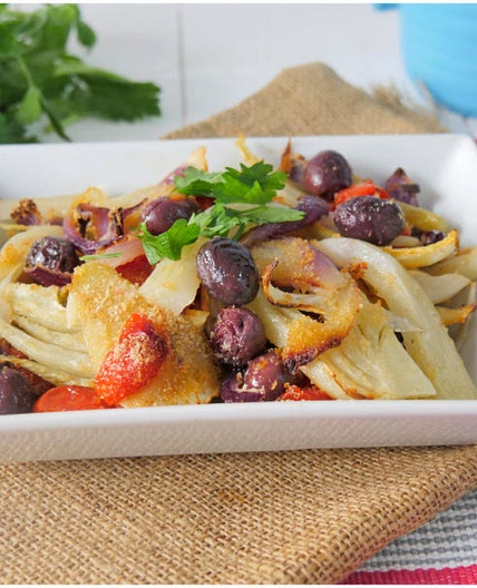 Finocchi gratinati alla mediterranea