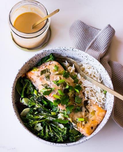 Tahini Miso Salmon