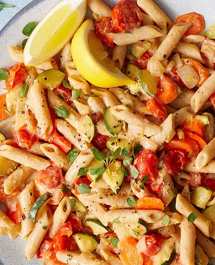 Lemon Hummus Pasta