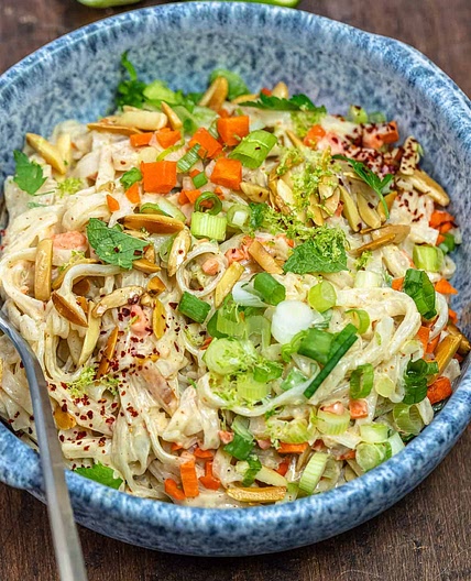 Cold Noodle Salad with Creamy Tahini Dressing