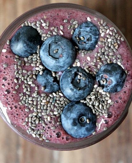 Wild Blueberry Banana Spinach Power Smoothie