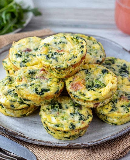 Spinach Egg Bites with Bacon