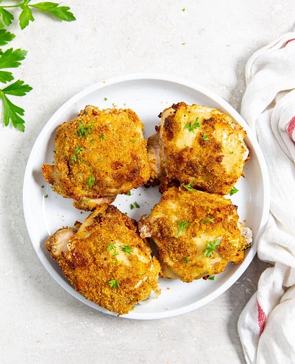 Air Fryer Shake N Bake Chicken Thighs