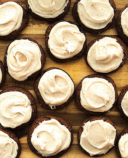 No Chill Gingerbread Cookies with Stout and Brown Butter Cream Cheese Frosting