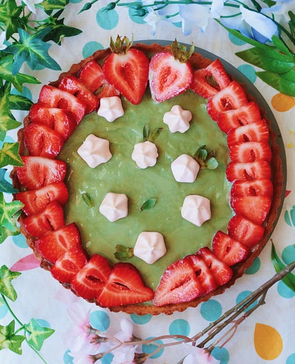 Matcha Strawberry Tart