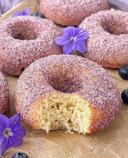 Blueberry Sugar Donuts