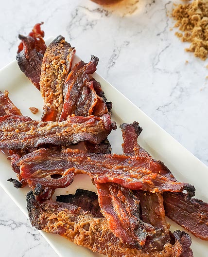 Maple Whiskey and Brown Sugar Candied Bacon