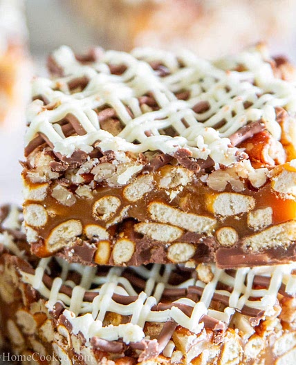 Chocolate Caramel Pretzels Bars
