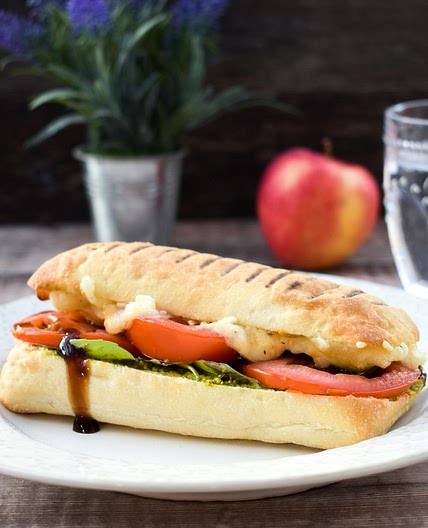 Vegan Caprese Panini Sandwich