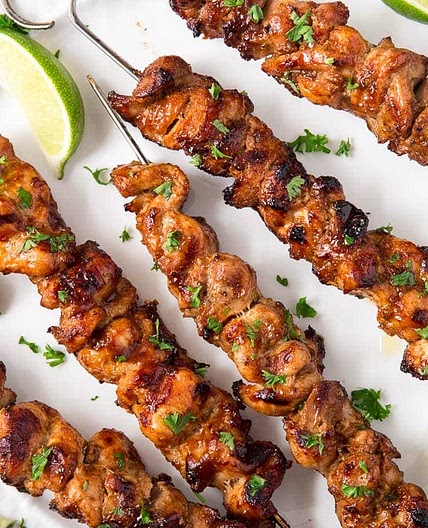 Peruvian Grilled Chicken Skewers
