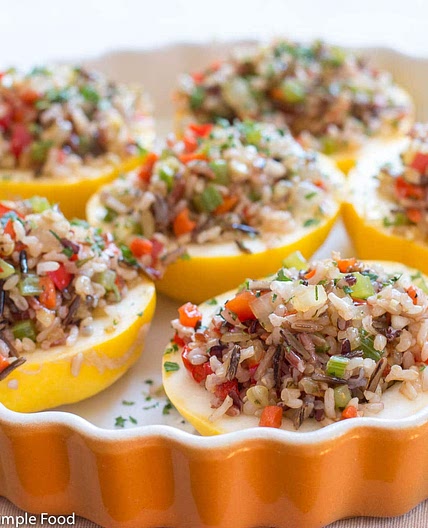 Vegetarian Stuffed Patty Pan Squash