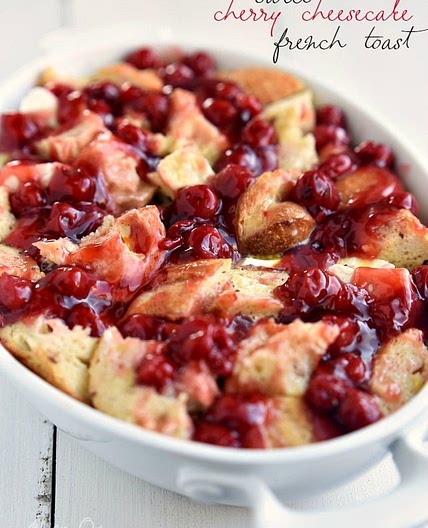 Baked Cherry Cheesecake French Toast