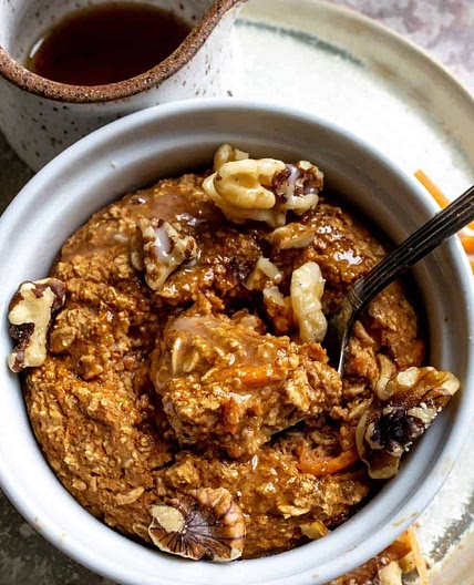 Vegan Baked Carrot Cake Oats