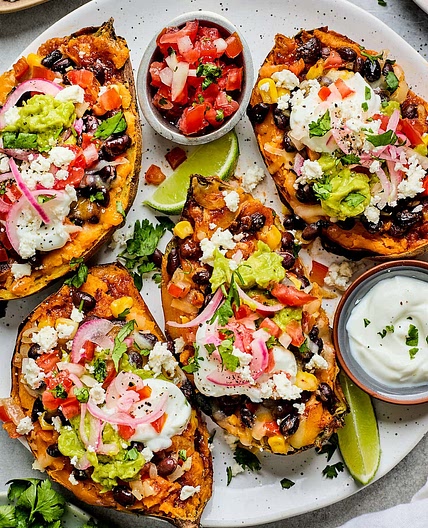 Enchilada Stuffed Sweet Potatoes