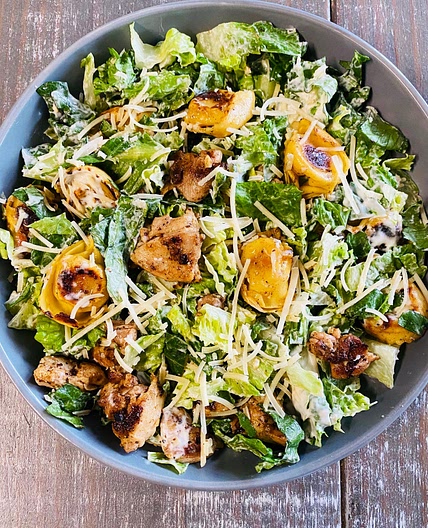 Blackstone Chicken Tortellini Caesar Salad