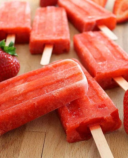 Strawberry Ice Lollies