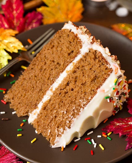 Autumn Spice Cake with Cream Cheese Frosting