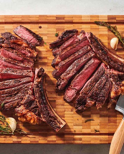 Butter-Basted Rib Eye Steaks