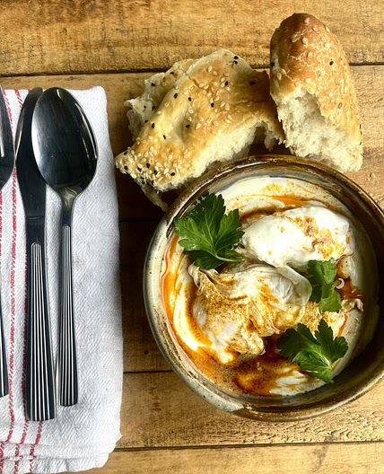Cilbir – Turkish eggs and yoghurt with spiced butter