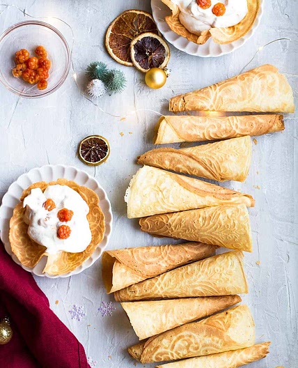 Easy Krumkake Recipe (Norwegian Christmas Cookies)