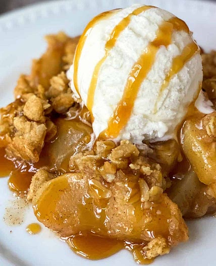Caramel Apple Pear Crisp Recipe