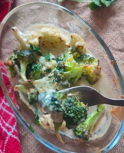 Keto Broccoli Cauliflower Casserole (Vegetarian)