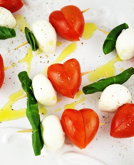Valentine's Caprese Skewers
