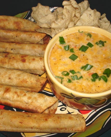 Bean & Cheese Taquitos w/ Guacamole