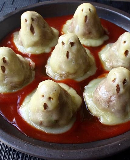 Mini Meatloaf Ghosts