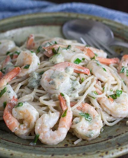 Low FODMAP Buffalo Shrimp Pasta
