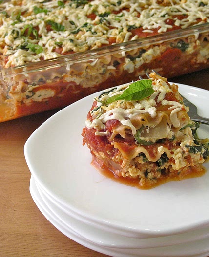 Vegan Tofu Spinach Lasagna