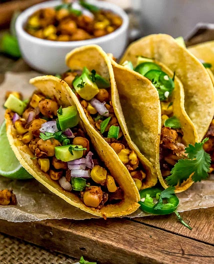 Spicy Pineapple Chickpea Tacos