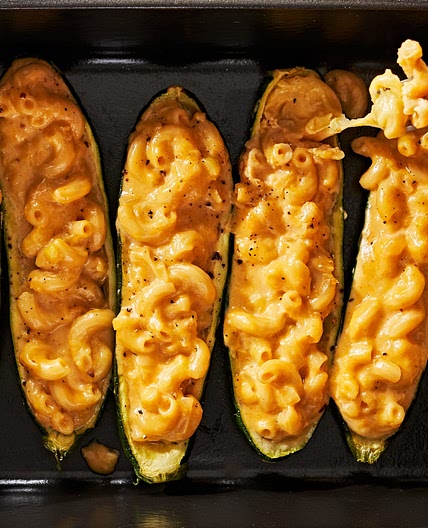 Mac & Cheese Stuffed Zucchini