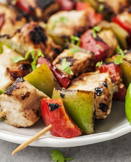 Grilled Honey Lime Cilantro Chicken Skewers