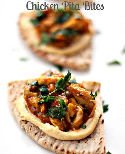 Slow Cooker Moroccan Chicken Pita Bites