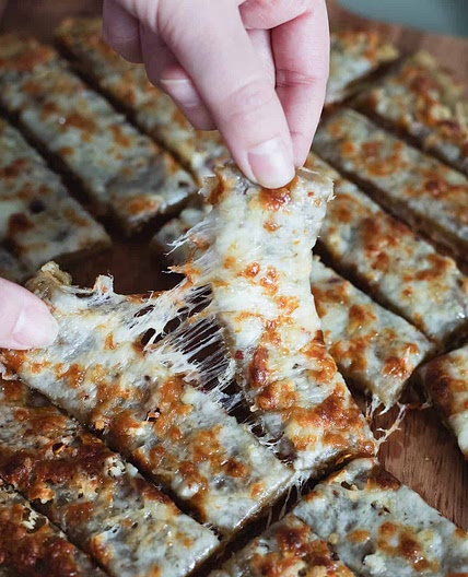 Plantain Crust Cheesy Garlic Breadsticks (Gluten Free)