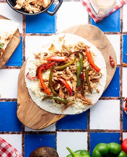 Peri-Peri Chicken Quesadillas with Cheese