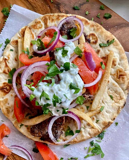 Steak Souvlaki Wrap