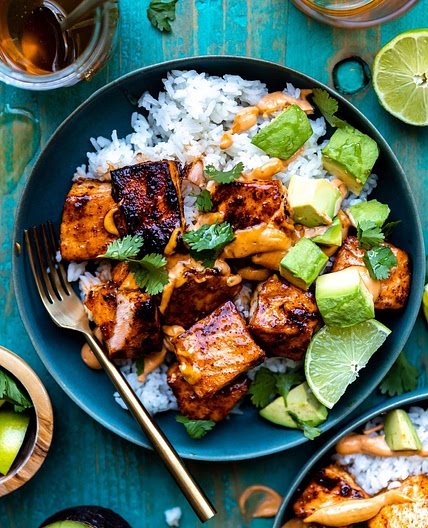 Honey Chipotle Salmon Bowls