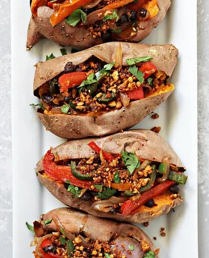 Vegan Stuffed Sweet Potatoes