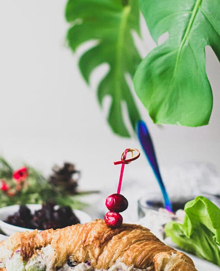 Leftover Turkey Salad with Dried Cranberries