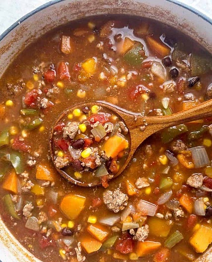 Fall Harvest Chili with Squash and Sweet Potato Recipe